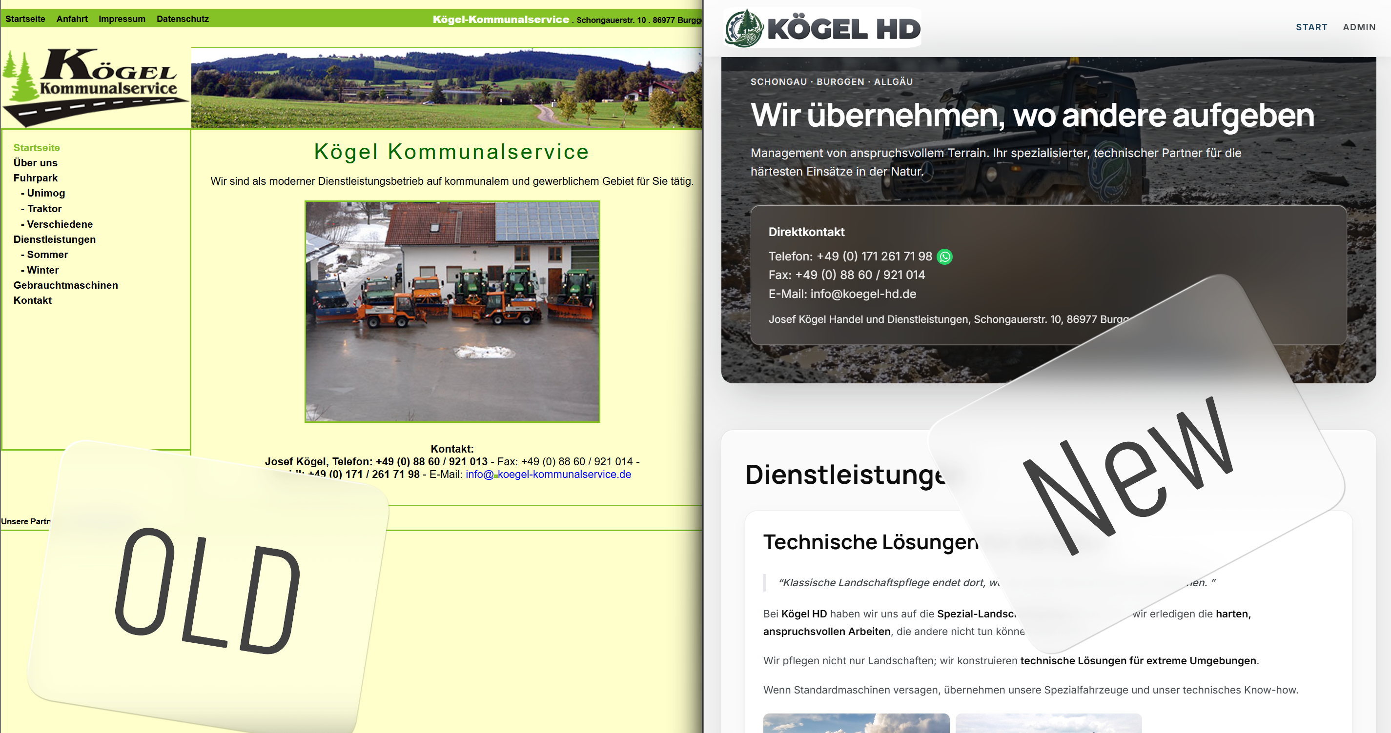 Visual transformation of Kögel Kommunalservice to the premium Kögel HD brand